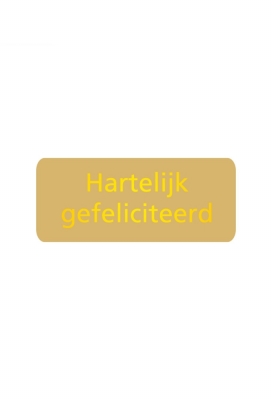 Etiketten Feest Hartelijk Gefeliciteerd Goud 3.8x1.6cm 500stuks Etiketten Feest Hartelijk Gefeliciteerd Goud 3.8x1.6cm 500stuks