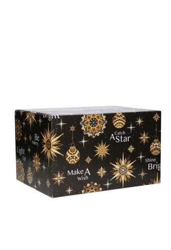 Kerstpakketdozen Make A Wish Box Black & Gold 39x29x20cm 15stuks