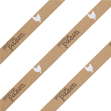 Krullint Kraft Bruin Gezellige Pasen Kip 15mm x 50 meter OP IS OP