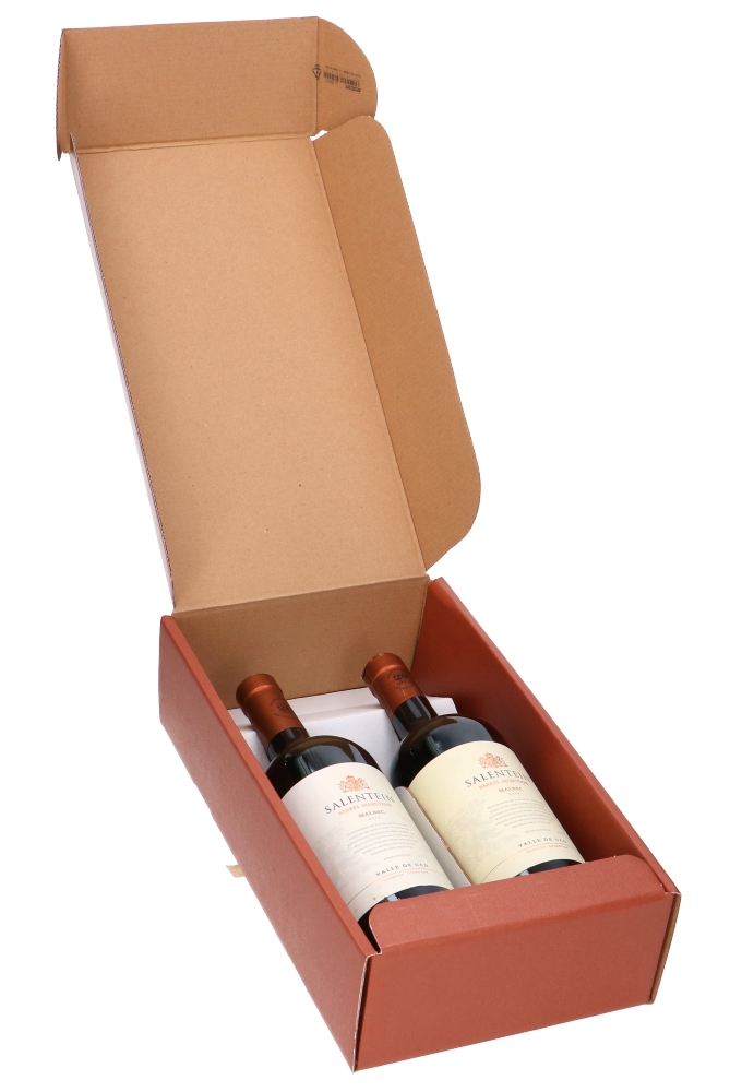 Luxe Wijndozen Ferro Koper voor 2 fles 34x18.5x9cm 30stuks