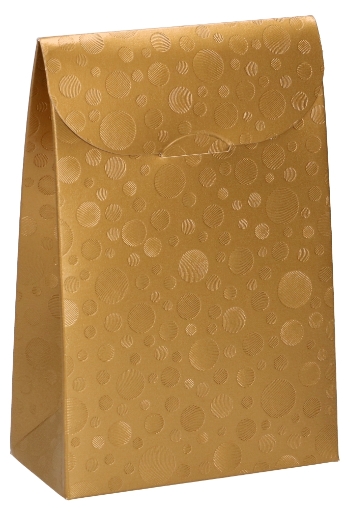 Kadozakje Java Met Sluiting Dots Goud 9x4.5x13cm 10 stuks