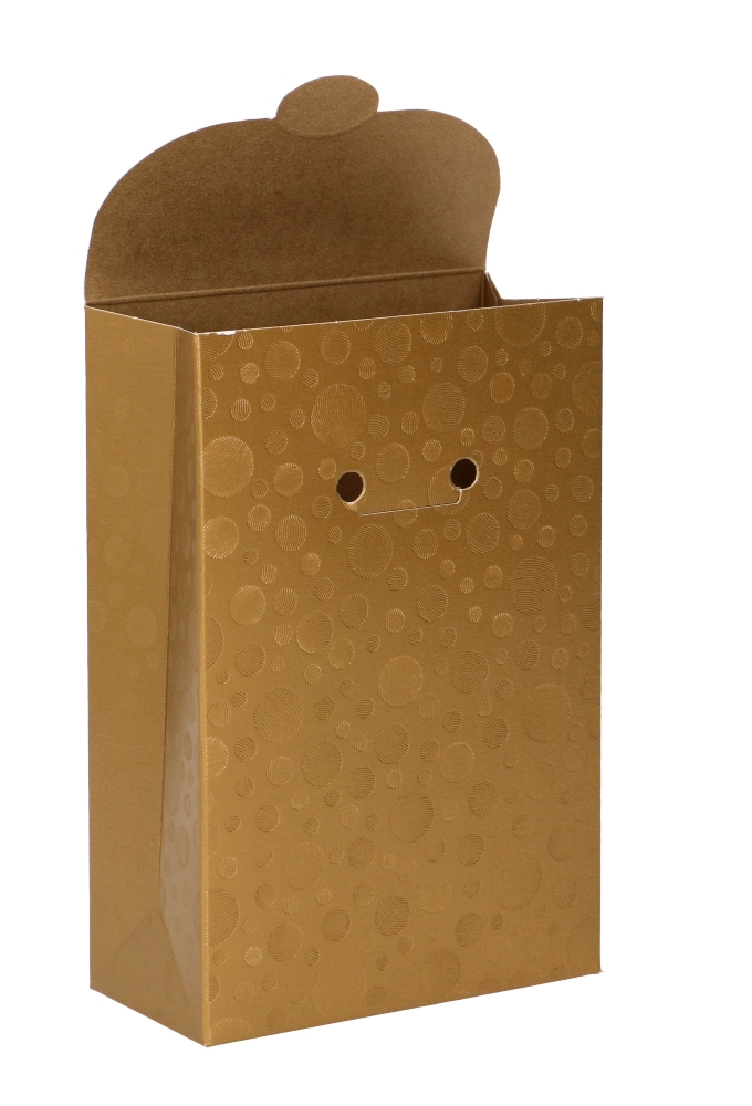 Kadozakje Java Met Sluiting Dots Goud 9x4.5x13cm 10 stuks