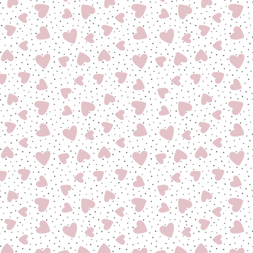 Kadopapier Coated Hearts 30cm x 100meter