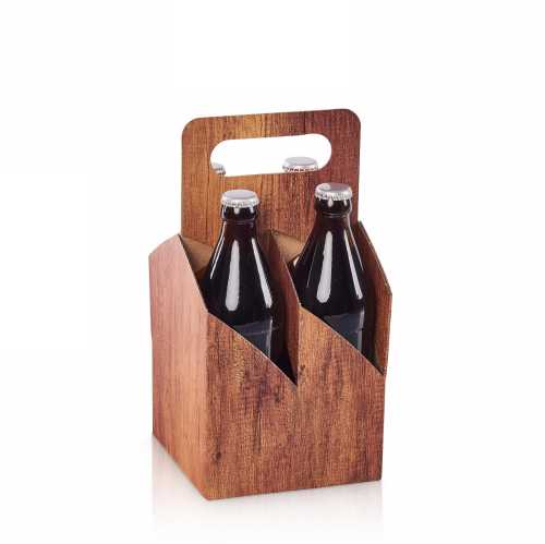 Bier Krat Timber 4 flesje 0.5l 14x14x28cm 50stuks