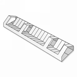 Interieur Voor Wijnflesdoos Wit 36cm 50stuks