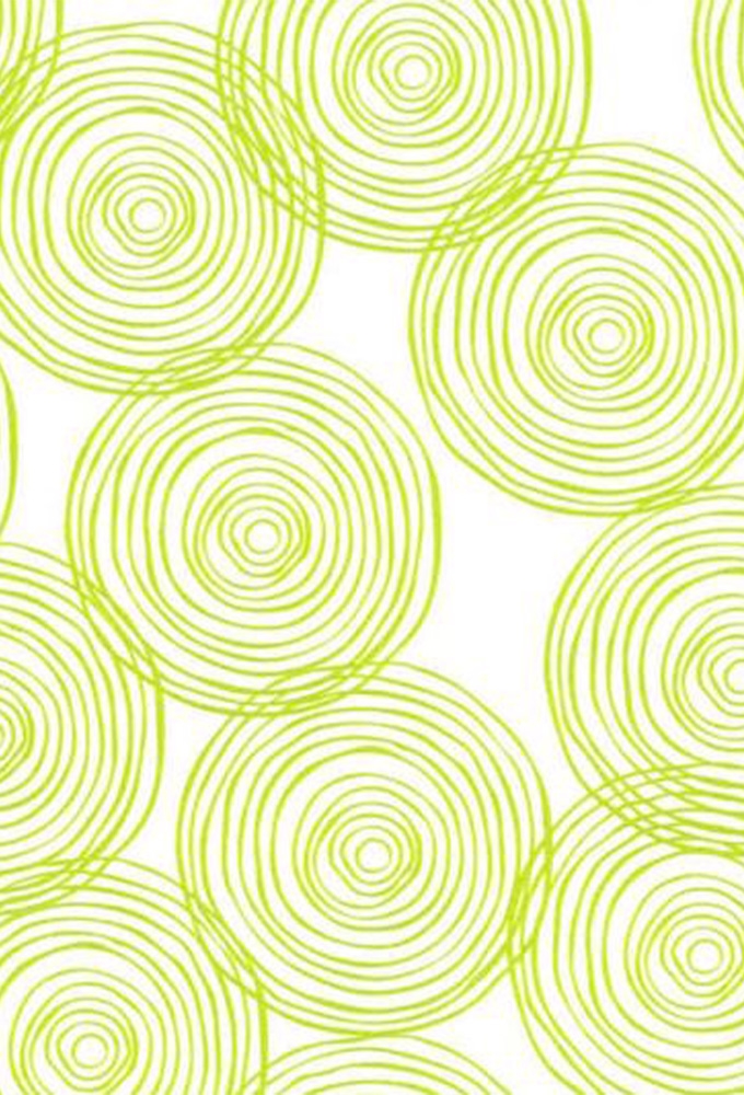 Kadopapier Trendy Dubbelzijdig circles lime & blauw 30cm x 175meter