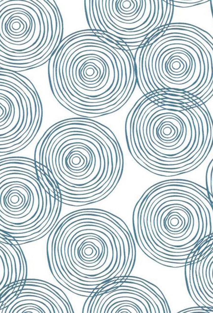 Kadopapier Trendy Dubbelzijdig circles blue & lime 30cm x 175meter