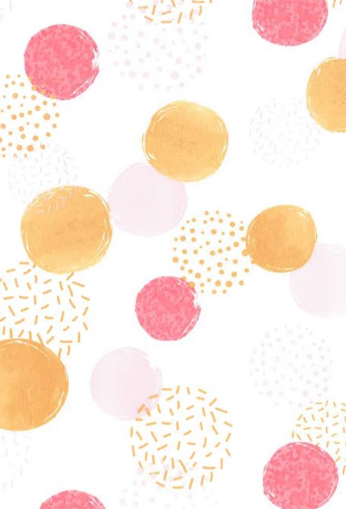 Cadeaupapier Trendy Dubbelzijdig dots roze & oker 50x70cm 250vellen