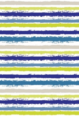 Cadeaupapier Trendy painted stripes lime & blue 50x70cm 250vellen