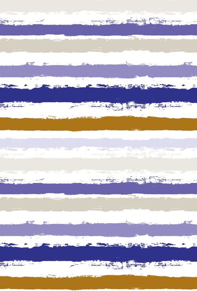 Kadopapier Trendy painted stripes blue & gold 30cm x 200meter