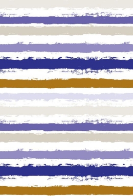 Cadeaupapier Trendy painted stripes blue & gold 70cm x 200meter