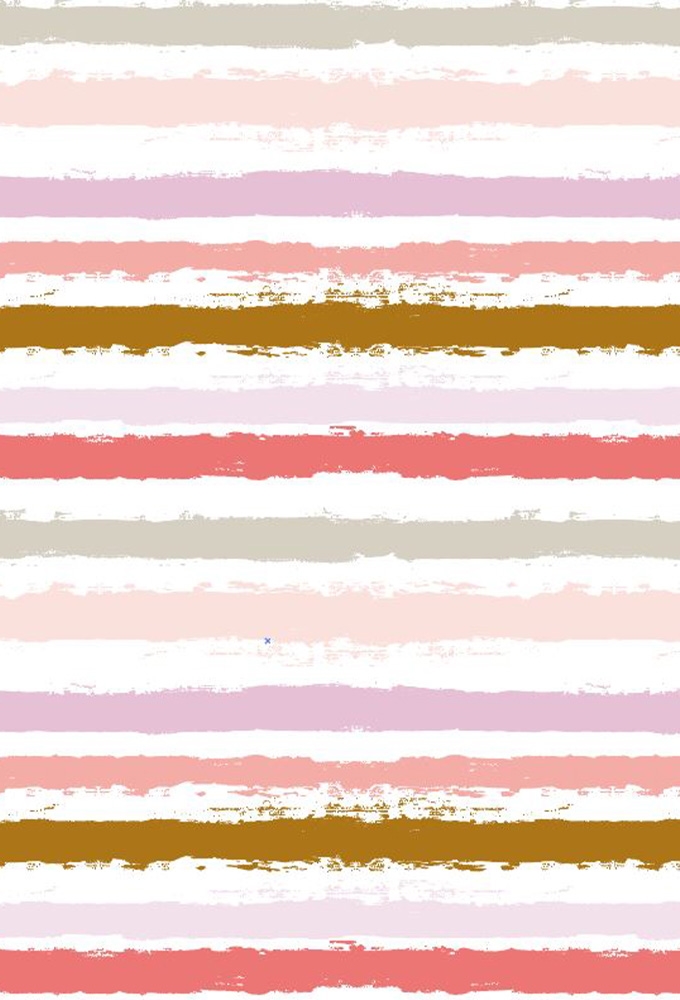 Kadopapier Trendy painted stripes pink & gold 30cm x 200meter