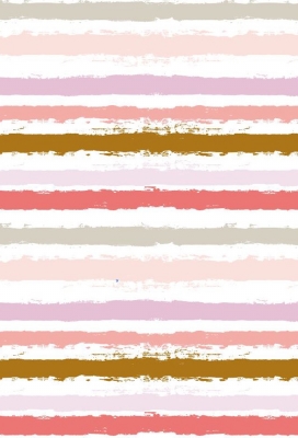 Kadopapier Coated painted stripes pink & gold 50cm x 200meter