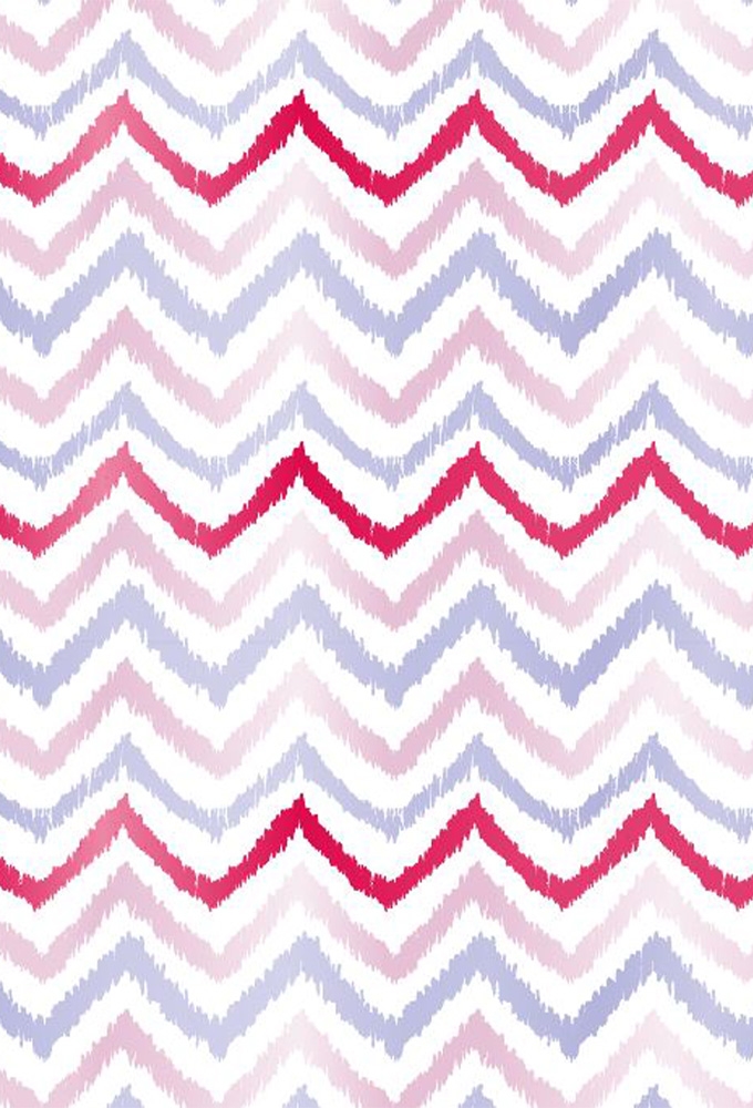 Kadopapier Trendy zigzag lines pink & blue 30cm x 200meter