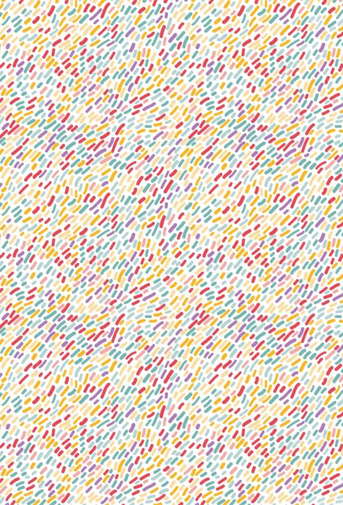 Kadopapier Coated colorful worms bright 50cm x 200meter