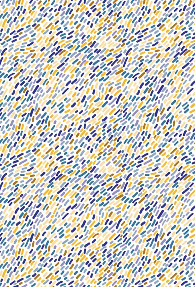 Kadopapier Coated colorful worms dark 30cm x 200meter