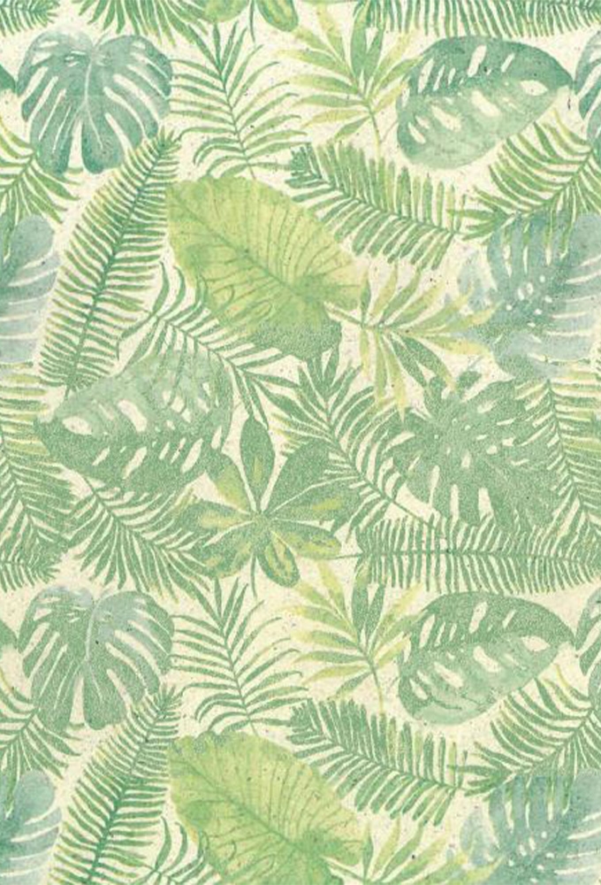 Geschenkpapier Grasspaper tropical leaves grasspaper 40cm x 100meter