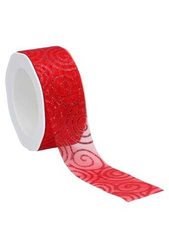 Organza Lint Curls Rood 38mm x 25meter