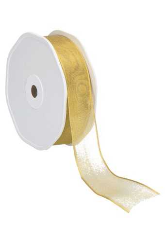 Kadolint Mat Metallic & IJzerdraad Goud 25mm x 20meter