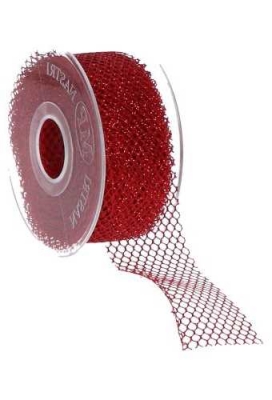 Luxe Kadolint Weblint Rood Metallic 40mm x 15meter