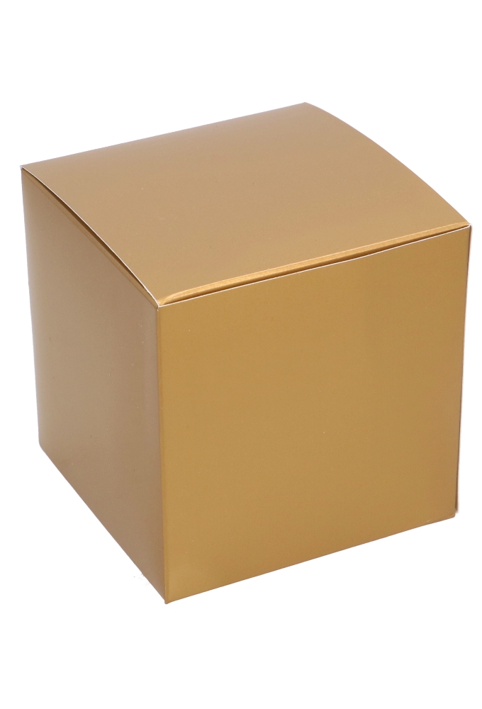 Kubus Kadodoosjes Goud 6x6x6cm 25stuks