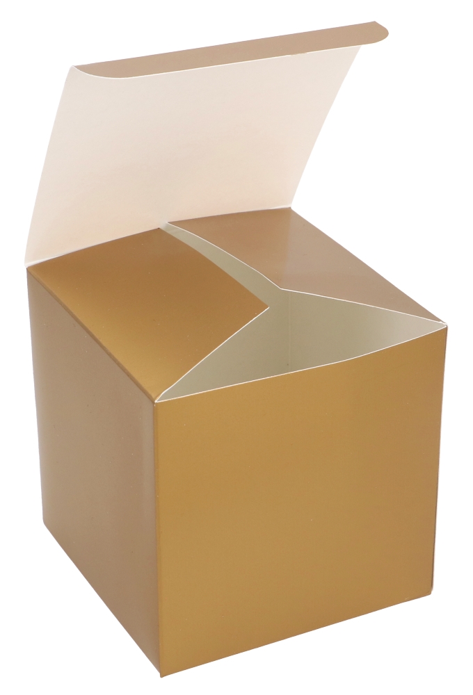 Kubus Kadodoosjes Goud 6x6x6cm 25stuks