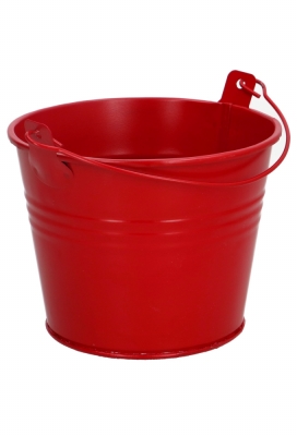 Blikken Emmertje Rood Rond Met Hengsel r11.7x9cm 1stuks Blikken Emmertje Rood Rond Met Hengsel r11.7x9cm 1stuks