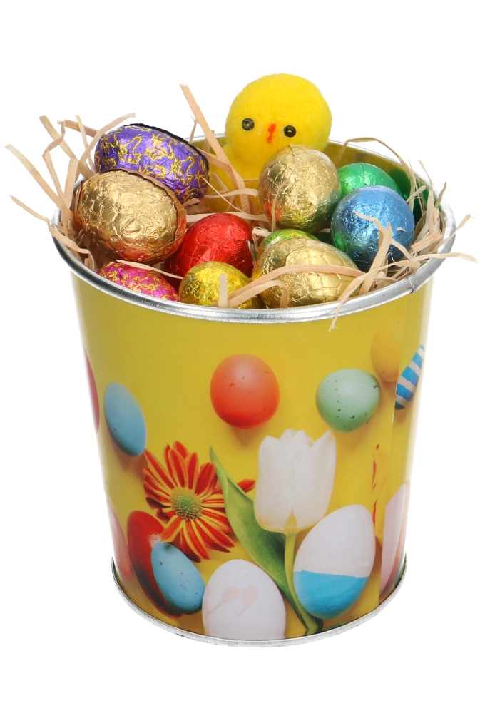 Blikken Emmertje Zink Pasen Rond 9.5x10cm 1stuks