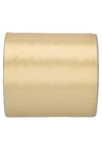 Satijn Lint Super Breed 100mm x 25 meter Goud