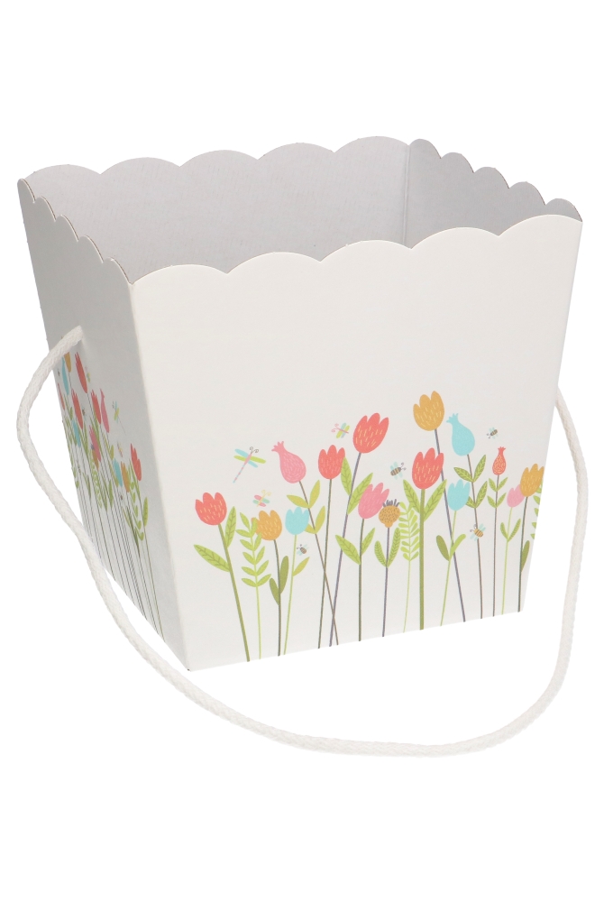 Korf Dudley Garden Wit Met Koord 15x15x18cm 10stuks