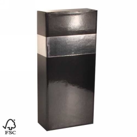 Wijndoos 2 fles Black & Zilver 16.4x8x36.5cm FSC® 50stuks