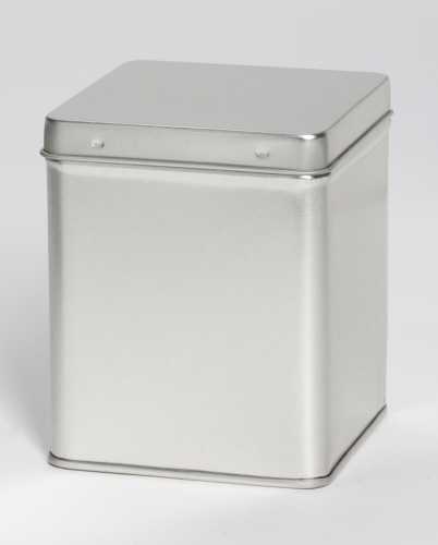 Blikken Blanco vierkant 100gram 7.5x7.5x9.5cm 12stuks