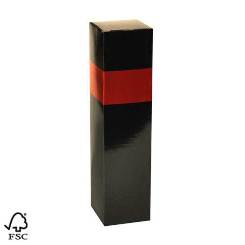 Wijndoos 1 fles Black & Rood 8.7x8.7x36cm 50stuks