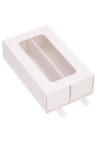 Bonbondoosje 2 Ladeboxje Wit Glans Hoog 15.5x8.6x4.5cm 10stuks