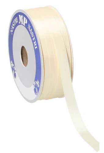 Satijn Dubbel Lint 12mm x 100 meter Creme