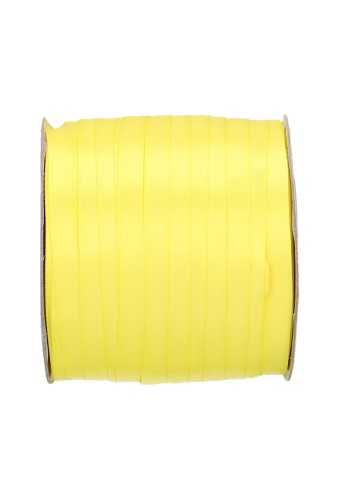 Satijn Dubbel Lint 6mm x 100 meter Licht Geel