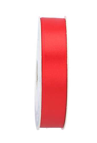 Satijn Dubbel Lint 25mm x 50 meter Rood