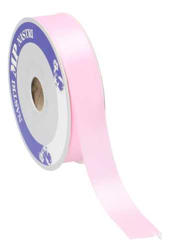 Satijn Dubbel Lint 25mm x 50 meter Baby Roze