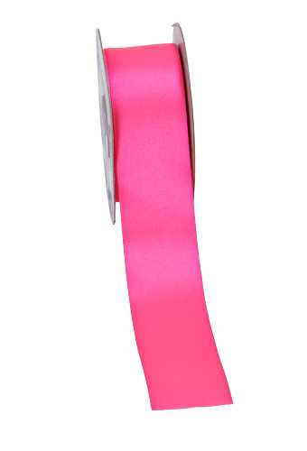 Satijn Dubbel Lint 40mm x 25 meter Fuchsia Neon OP IS OP