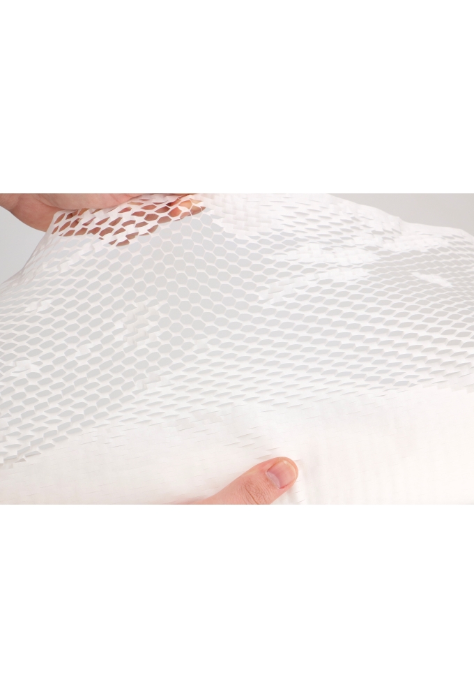 Kraft Stretch Papier Net Wit 50cm x 25meter