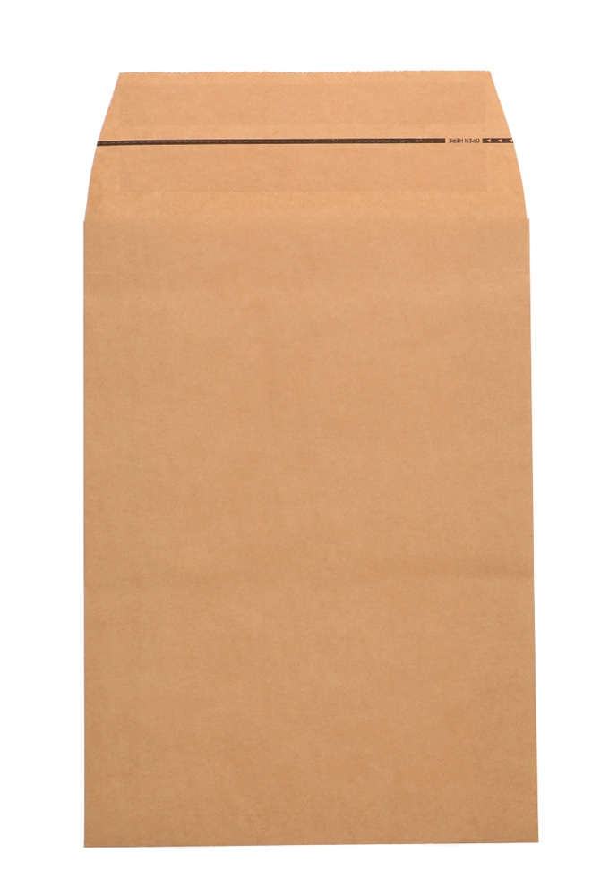 Papieren Verzendzak Zijvouw Zaza Kraft Plakstrip 30x42x8+10cm 400st
