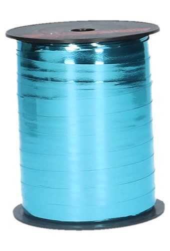 Krullint Metallic Reflex Aqua Blauw 10mm x 250 meter