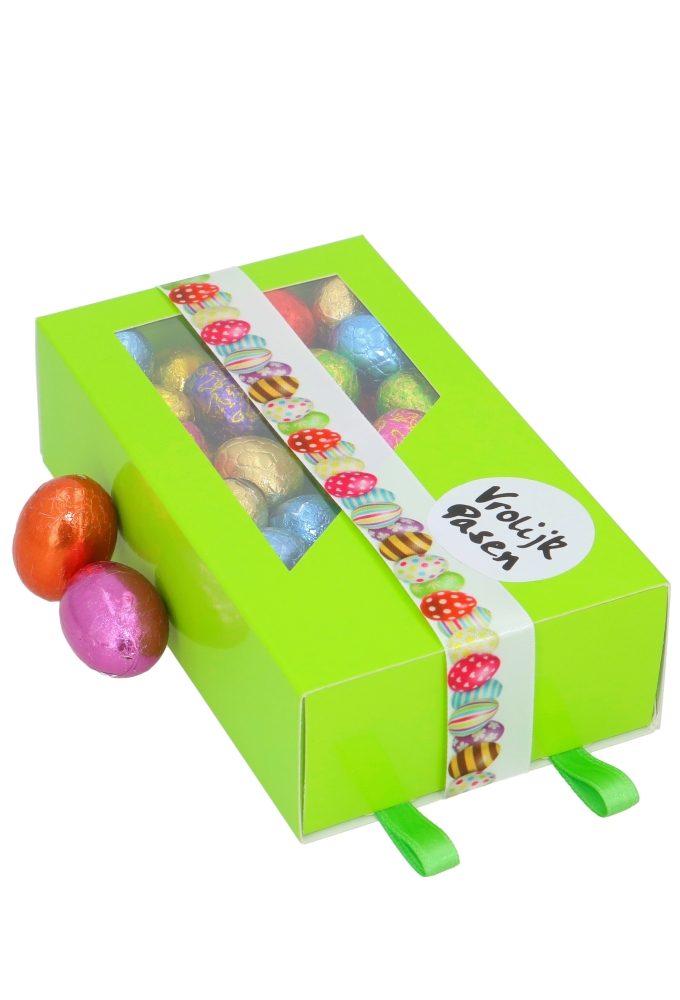 Geschenkdoosje 2 Ladeboxjes Groen Glans 15.5x8.6x4.5cm 10stuks