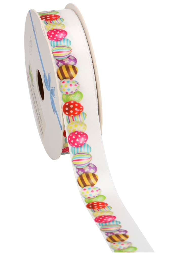 Kadolint Pasen Satijn Wit Paaseieren 23mm x 20meter