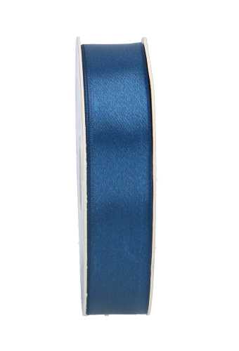 Satijn Dubbel Lint 25mm x 50 meter Marine Blauw