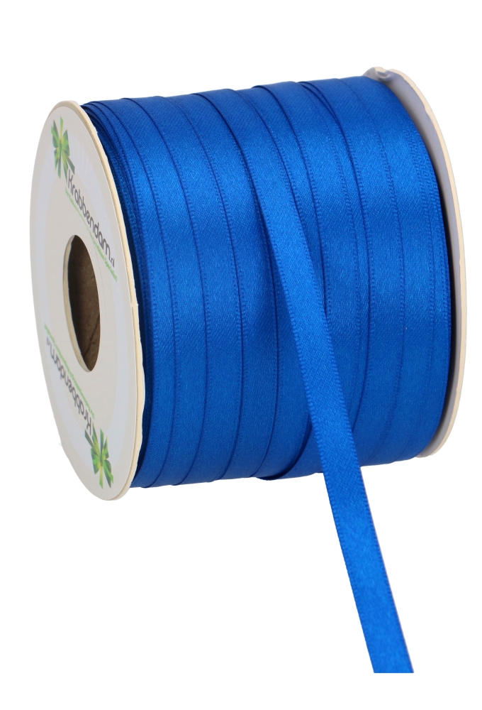 Satijn Dubbel Lint 6mm x 100 meter Donker Blauw