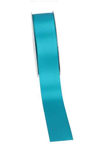 Satijn Dubbel Lint 40mm x 25 meter Aqua Blauw