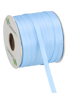 Satijn Dubbel Lint 6mm x 100 meter Licht Blauw