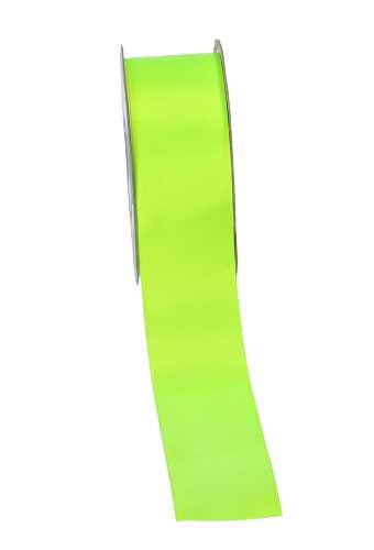 Satijn Dubbel Lint 40mm x 25 meter Groen Neon OP IS OP