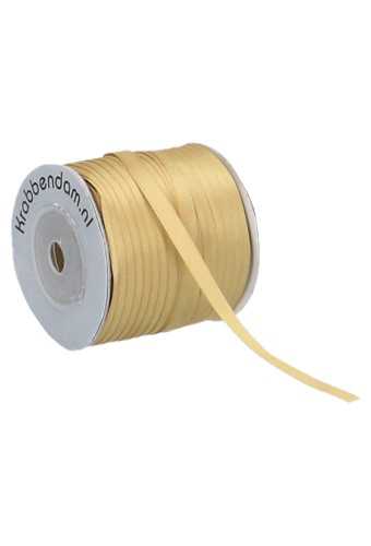 Satijn Dubbel Lint 6mm x 100 meter Goud